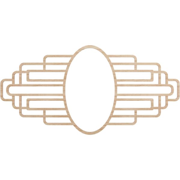 Ekena Millwork Elizabeth Wood Fretwork Pierced Ceiling Medallion, Alder, 30"W x 15"H x 8 1/4"IW x 14 1/4"IH x 1/4"T CMWP30X15X0250EBAL - main